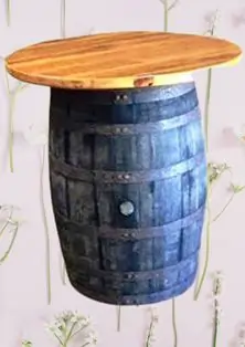 Whiskey Barrel Table