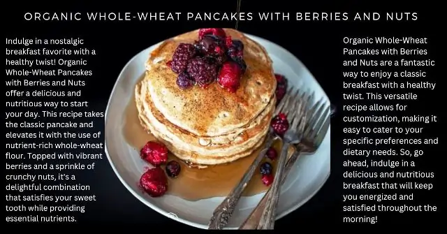 Organic Whole-Wheat Pancakes with Berries and Nuts