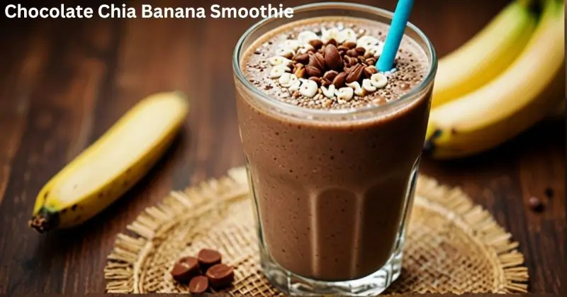 Chocolate Chia Banana Smoothie